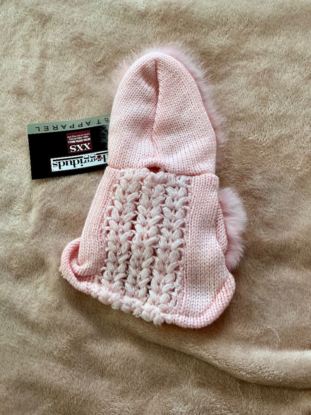 Doggiduds pink faux fur sweater